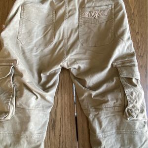 MotoGirl Lara Cargo Beige Trousers Motorcycle Pants